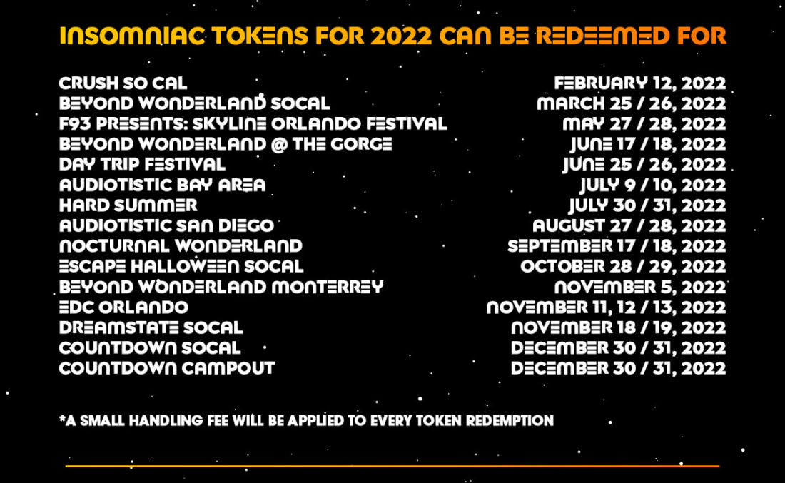 Insomniac events eligible for redemption