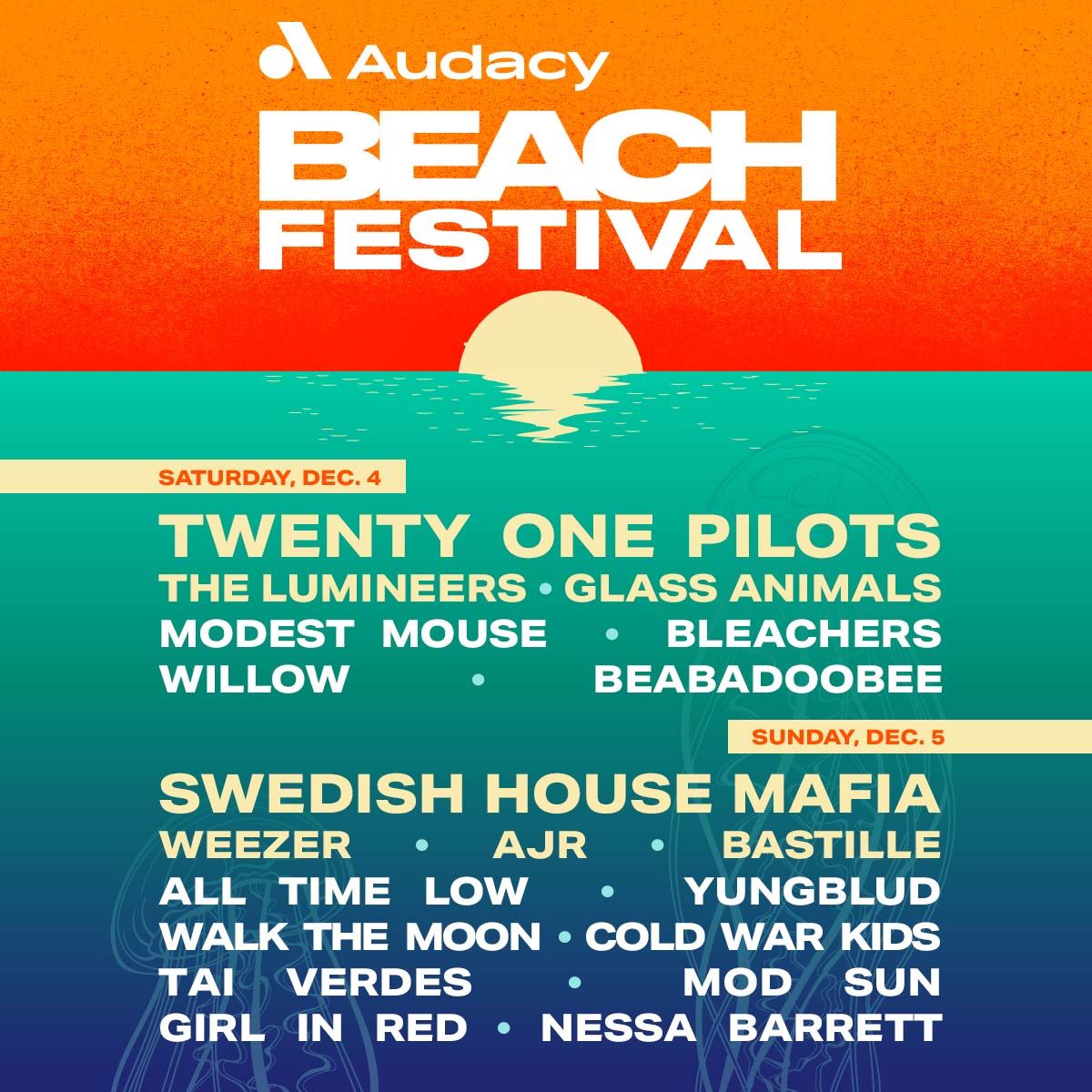 Swedish House Mafia to Headline This Year’s Audacy Beach Festival