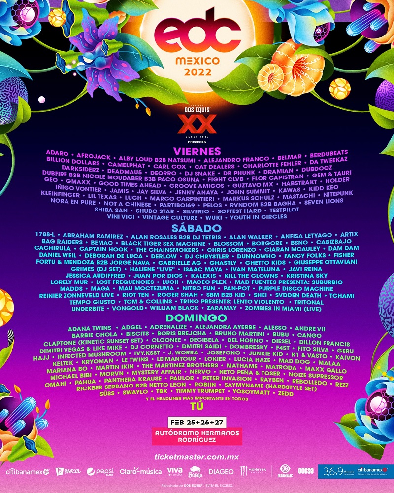 EDC MÉXICO 2022 REVEALED FULL LINE UP!