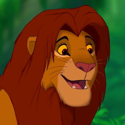 Simba, the Lion King Disney Cartoon Characters