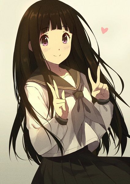 Black hair anime girl: Chitanda Eru