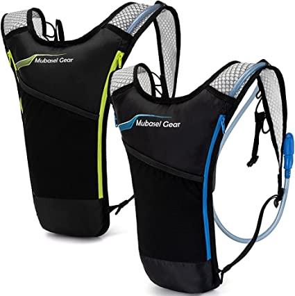 Amazon.com : Mubasel Gear Hydration Backpack Pack with 2L BPA Free Bladder  - Lightweight Pack Keeps Liquid Cool Up to 4 Hours- Outdoor Sports Gear for  Running Hiking Cycling Skiing : Sports & Outdoors