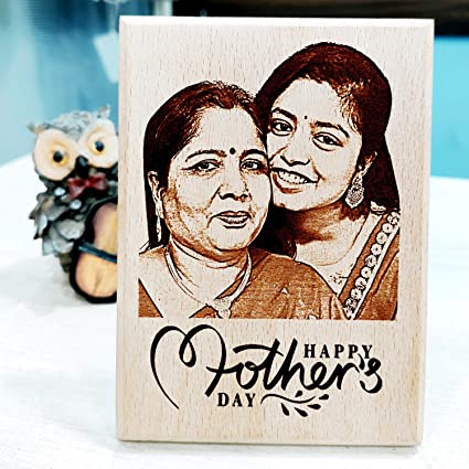 GFTBX Unique Gift Ideas- Customized Photo Frames with Photo | Engraved Wooden Photo Plaque