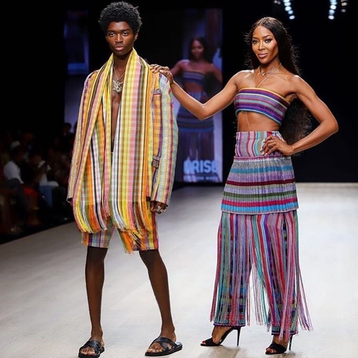 image of Naomi Campbell at Kenneth Ike's fashion show 2019