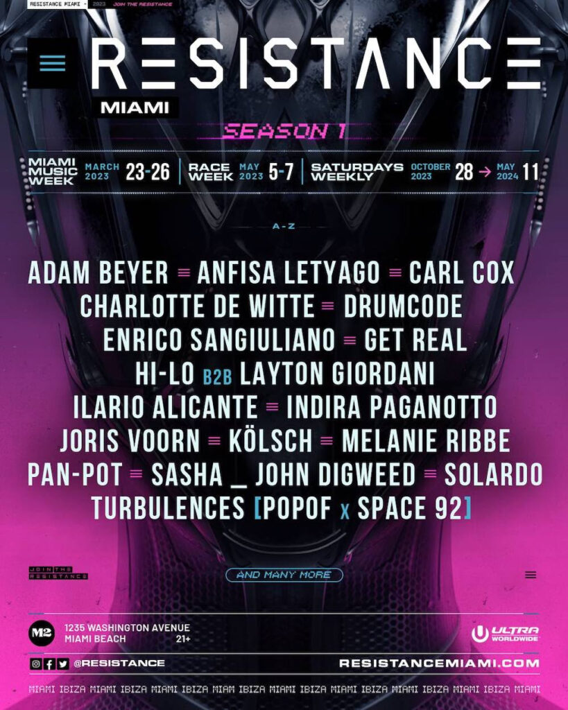 ULTRA’s RESISTANCE debut U.S. club residency gets official lineup