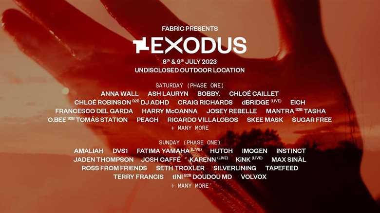 London’s fabric Reveals 1st Wave Of Acts For Debut EXODUS Festival