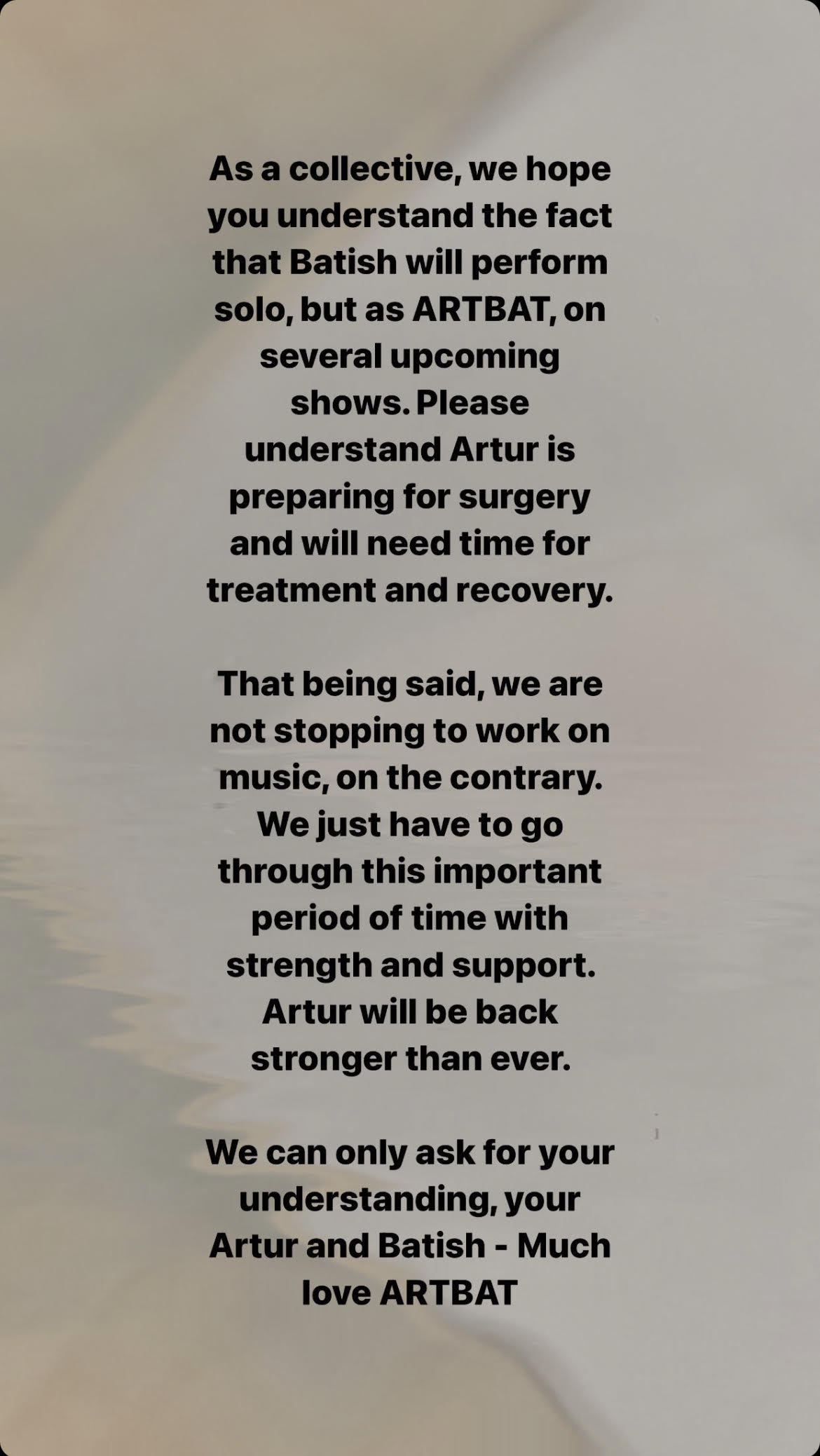 Melodic Duo ARTBAT Announces Artur Will Step Away As He Undergoes Surgery