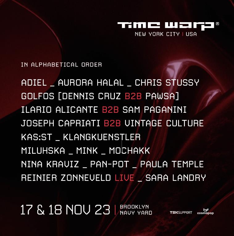 Time Warp Announces Incredible House And Techno Lineup For NYC Return