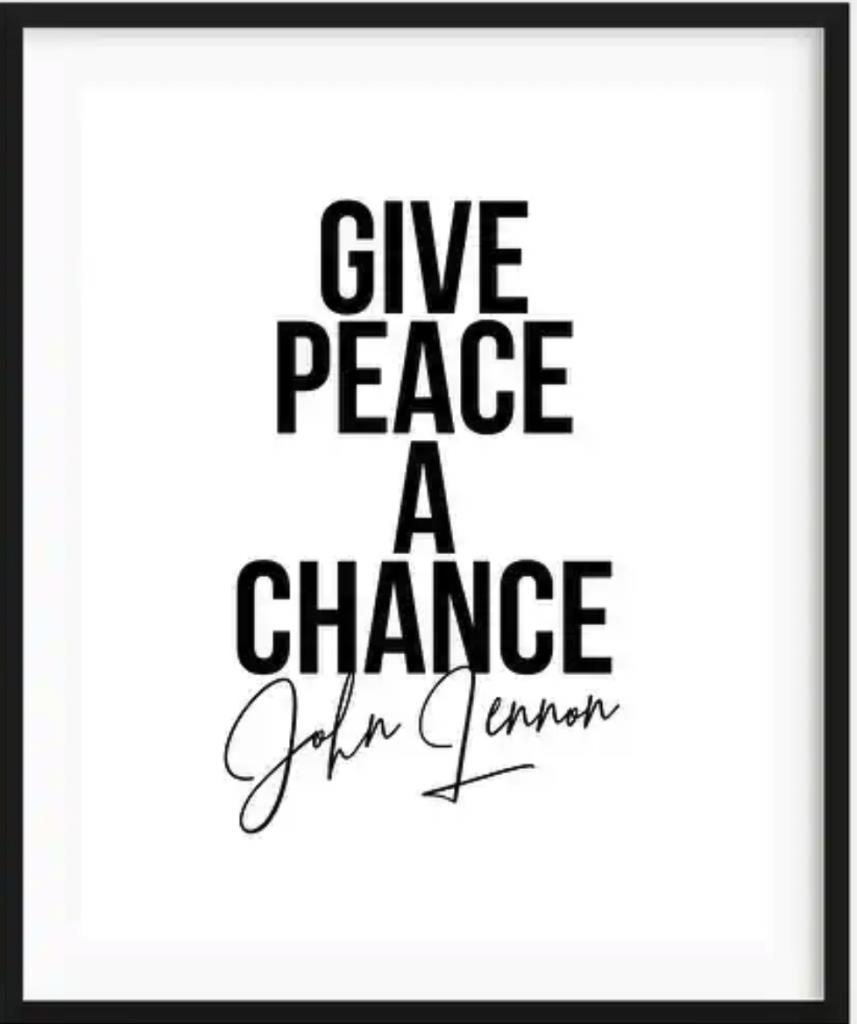 John Lennon's Give Peace a Chance poster