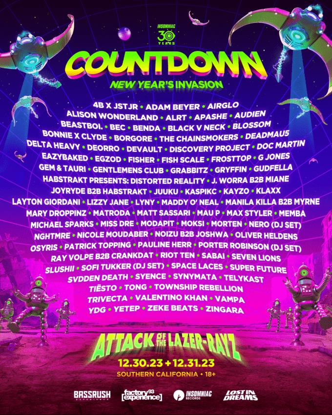 Countdown NYE Announces Lineup For 2023 Edition