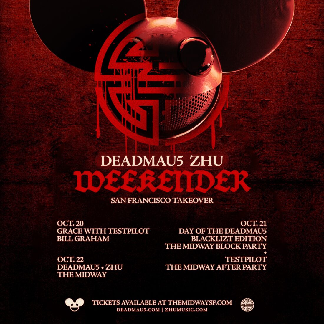 Alter Egos: deadmau5 X TESTPILOT And ZHU X BLACKLIZT In San Francisco