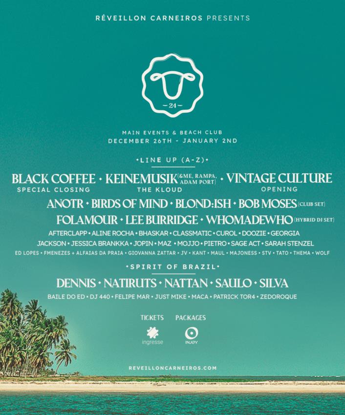 Enchanting Music, Culture and & Wellness Festival Reveillon Carneiros to Take Over The Idyllic Coast Of Brazil