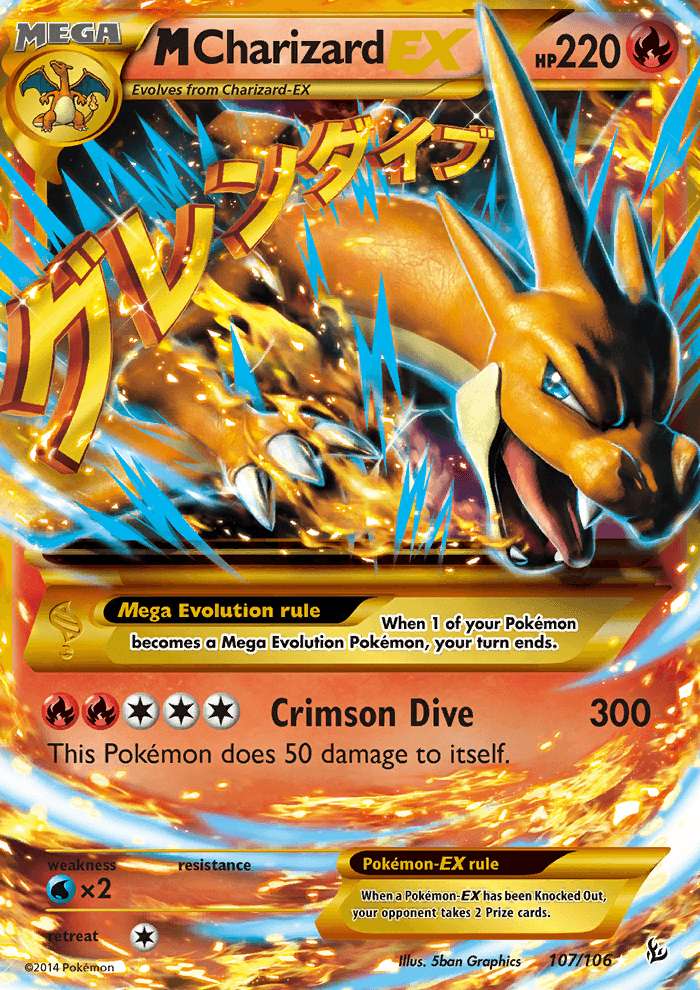 M Charizard EX (X) From Flashfire