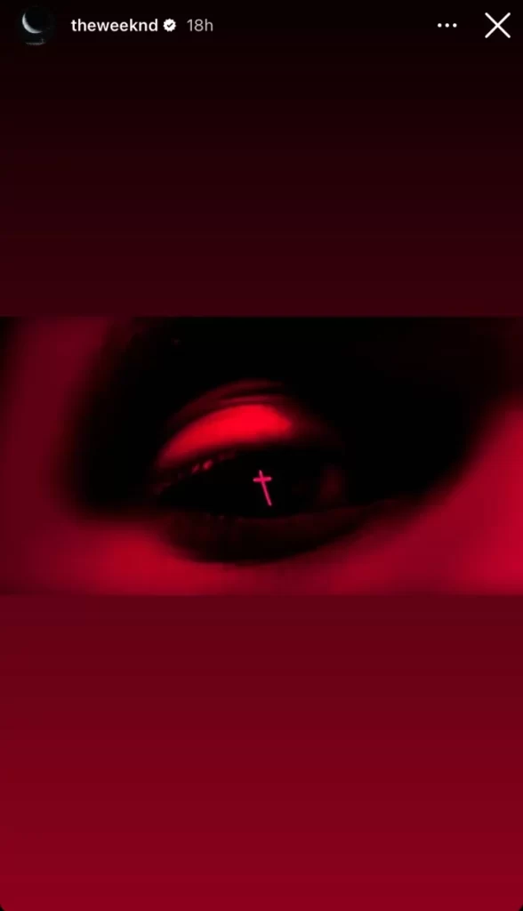 The weekend's ig story post containing what fans have deemed as justice's logo