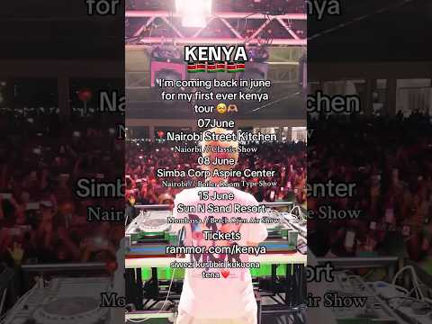 KENYA!!!! I am so happy that I can finally announce first ever Kenya Tour 🇰🇪❤️ #kenya #dj #edm