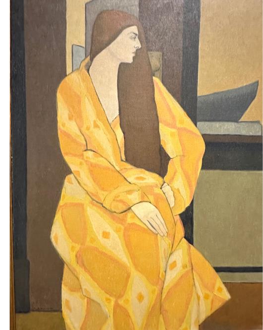 The Yellow Robe painted in 1927 by American artist Belle Baranceanu (1902-1988) (Image Credit: San Diego Art Museum) 