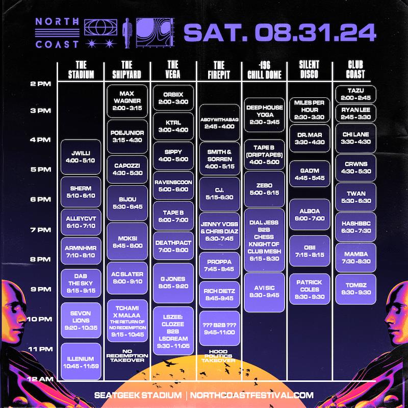 North Coast Music Festival Announces Set Times and Additional Programming for 2024 event