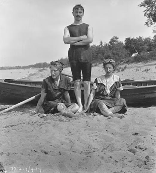 Swimsuits from the 1910s. 