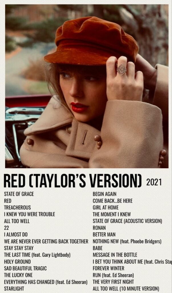 Taylor Swift albums in order: Red (Taylor's Version)