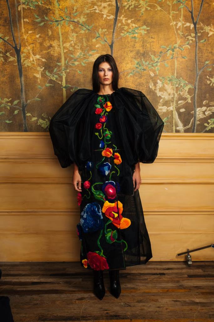 image of Johnathan Cohen's tulle embroidered coat