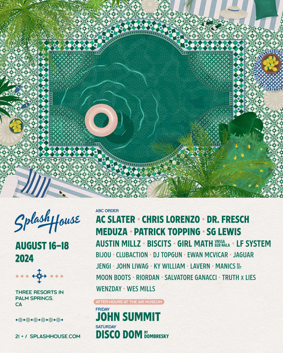 Splash House Reveals Double Weekend Artist Lineups for 2024 Edition