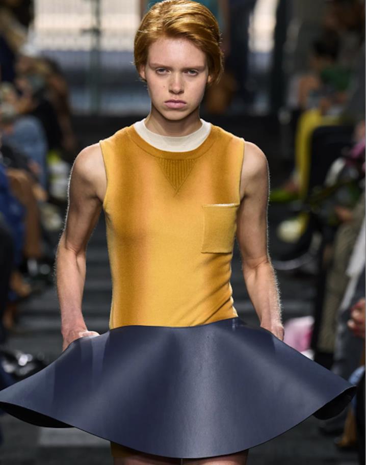 JW Anderson's mini-half circle skirt looks