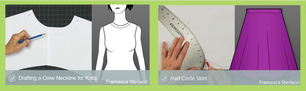 UoF lessons on drafting a hard circle skirt and crew neckline 