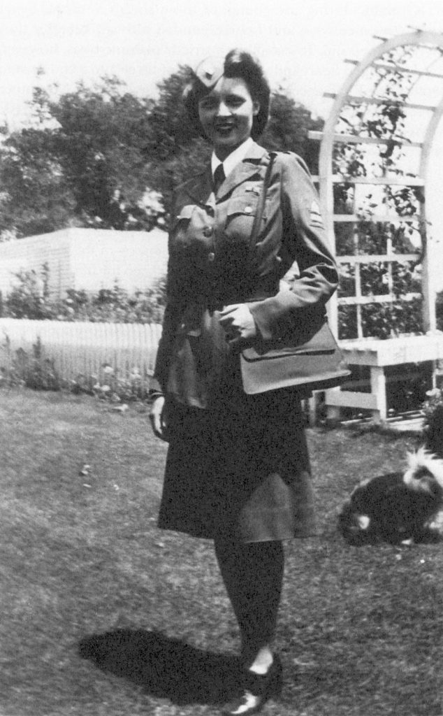 Shoulder bags for women first appeared during World War II as part of service uniforms.