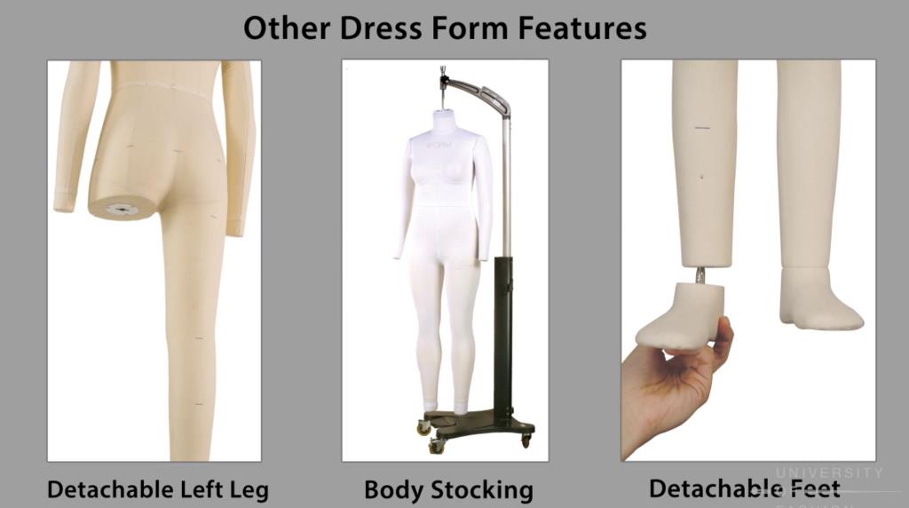 dress forms with detachable leg and foot 