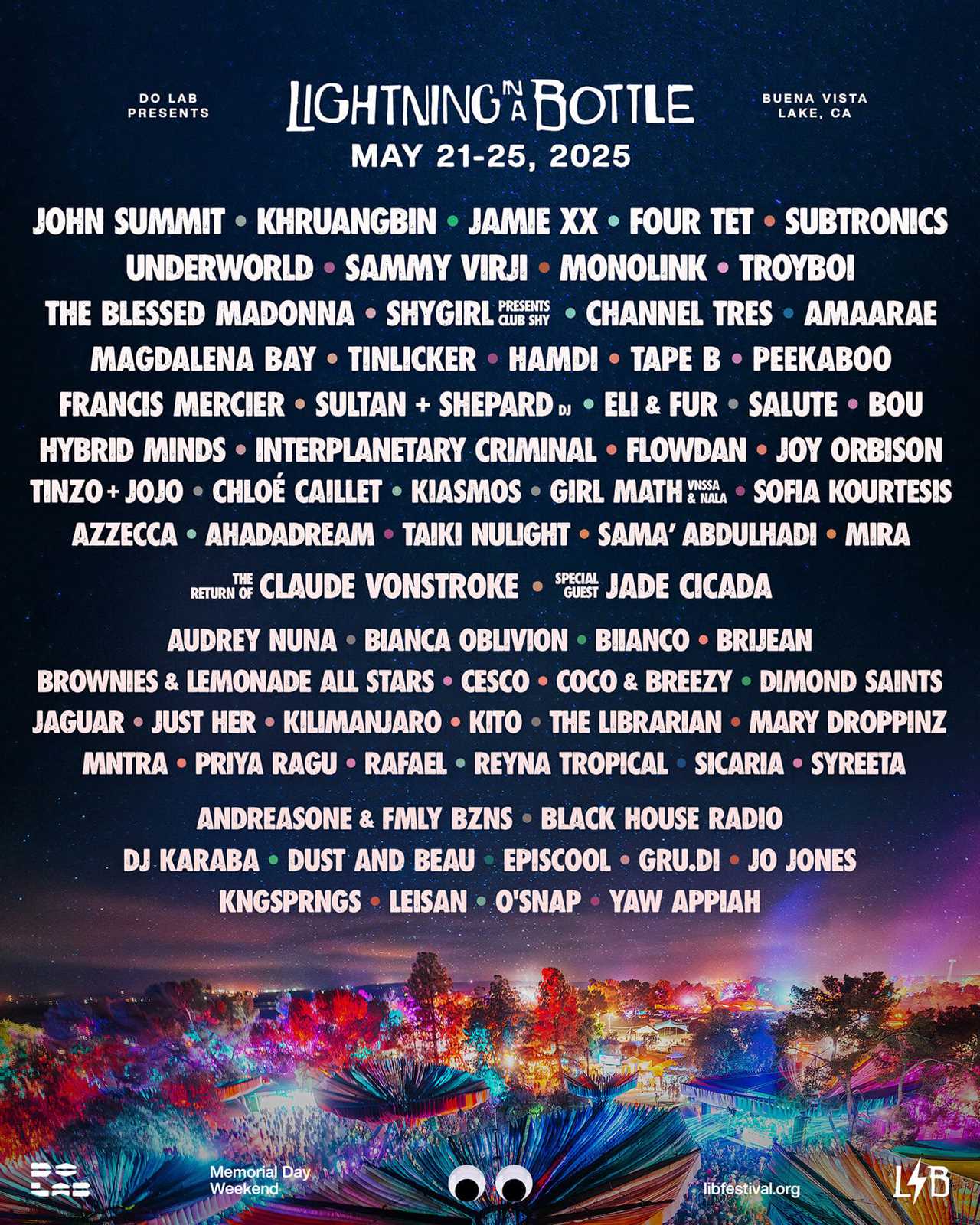 Lightning In A Bottle 2025 Reveals Lineup With John Summit, Khruangbin, and Jamie xx