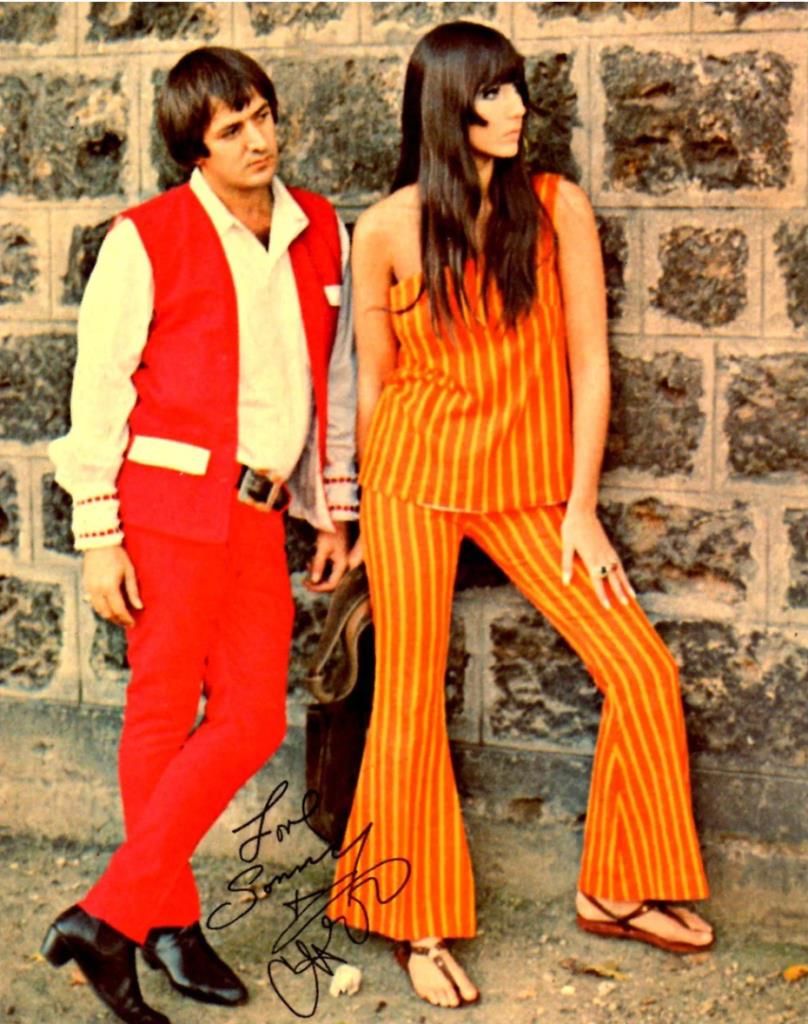 Sonny & Cher, Cher wearing striped bell bottom pants