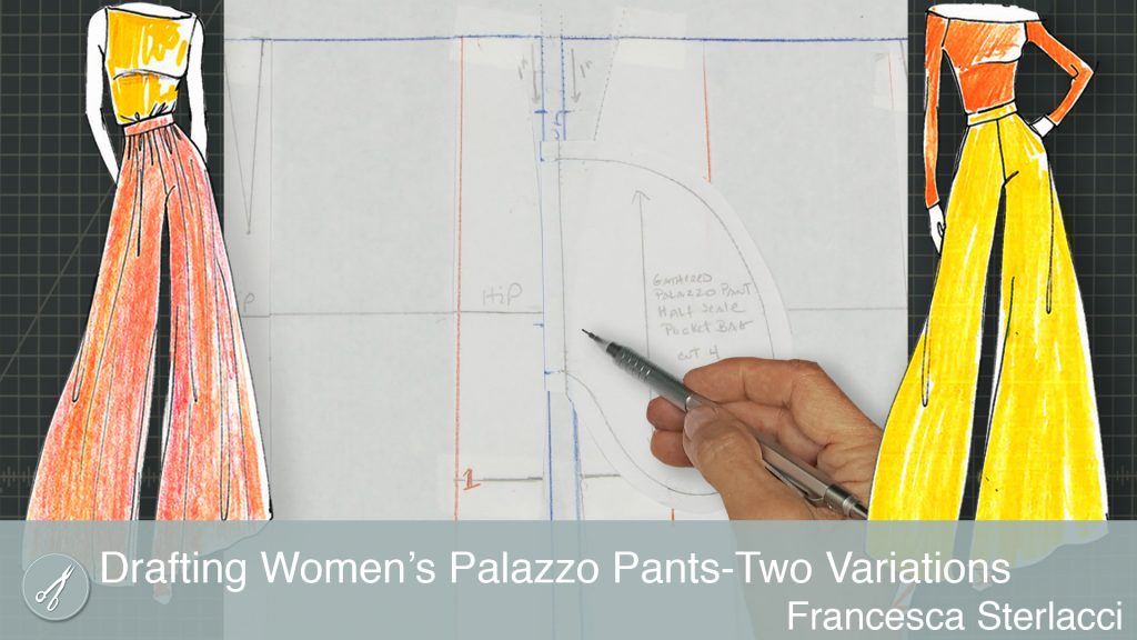 UoF's lesson on how to draft palazzo pants: gathered was it and flat waist