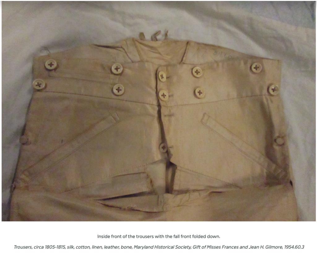 3-Button fly pants 19 century