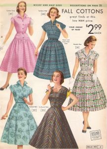 A pattern for a 1950s house dress (Image Credit: Pinterest.com)