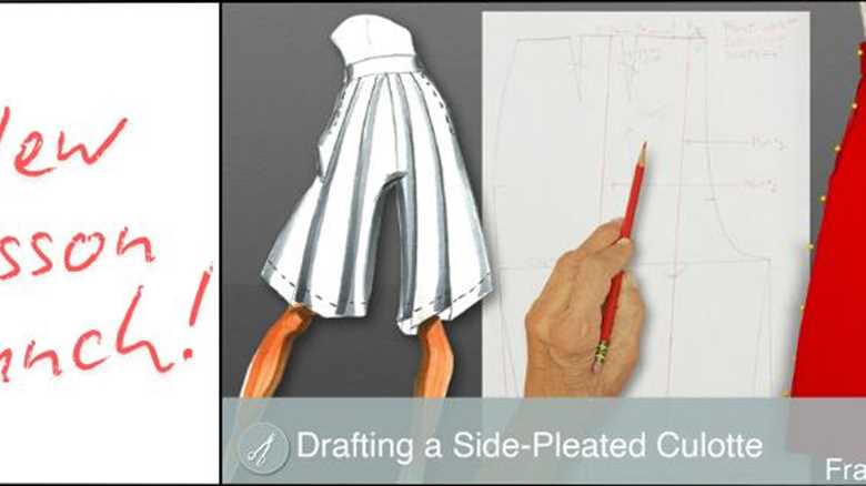 Announcing Our Newest Lesson: Drafting a Side-Pleated Culotte