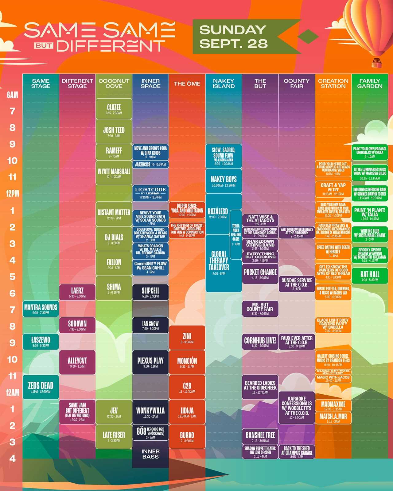 Same Same But Different Guide: Set Times and Camping Festival Essentials