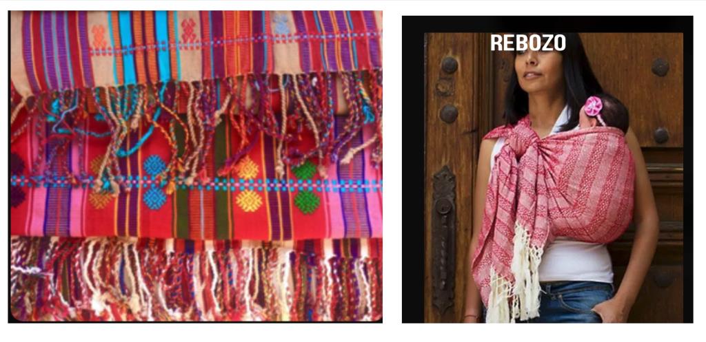 Colorful textile used to make rebozos