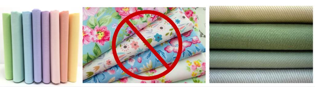 Good fabric choices: Solid colors/no prints, medium-weight plain and twill weave fabrics.