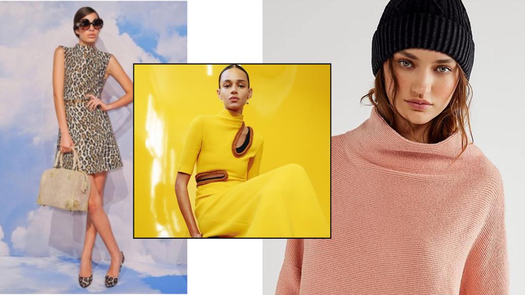 examples of built-up or funnel necklines