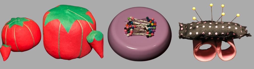 assorted pincushions