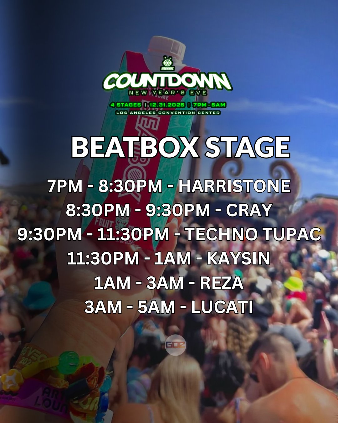 Set Time for Countdown NYE in Los Angeles