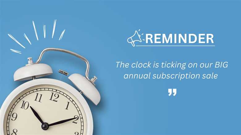 Tick Tock — time’s running out!