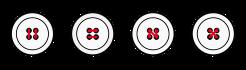 various types of button stitching patterns for 4 hole buttons