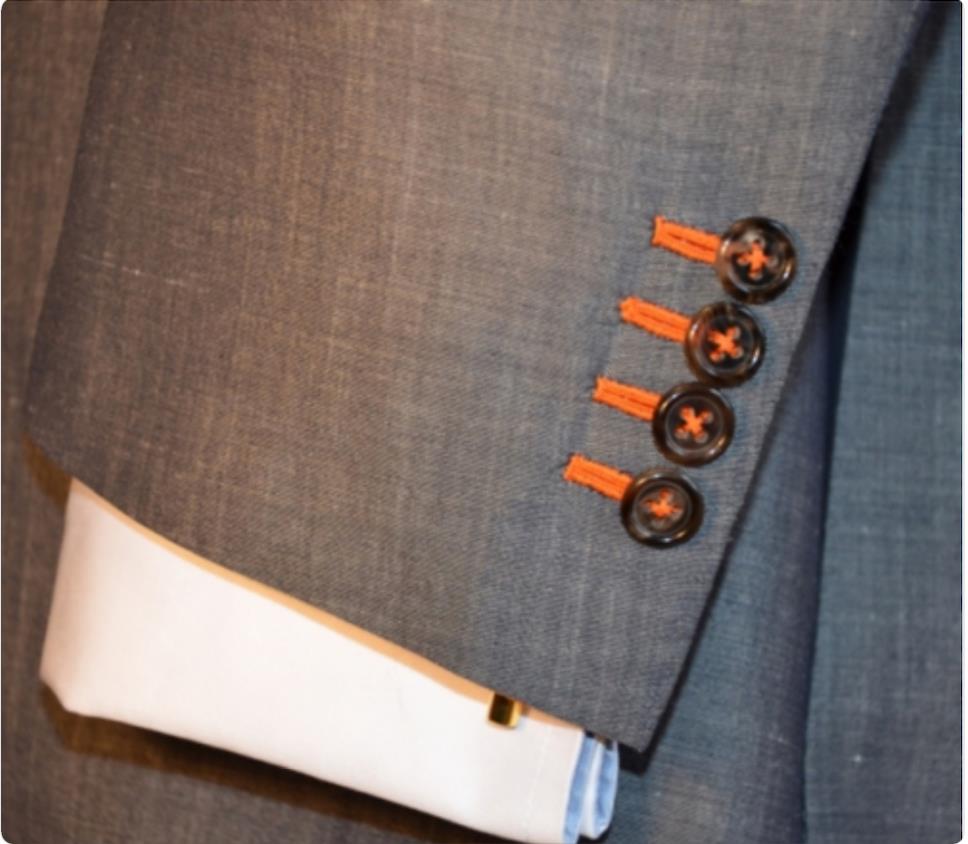 Contrast Buttonholes and stitching